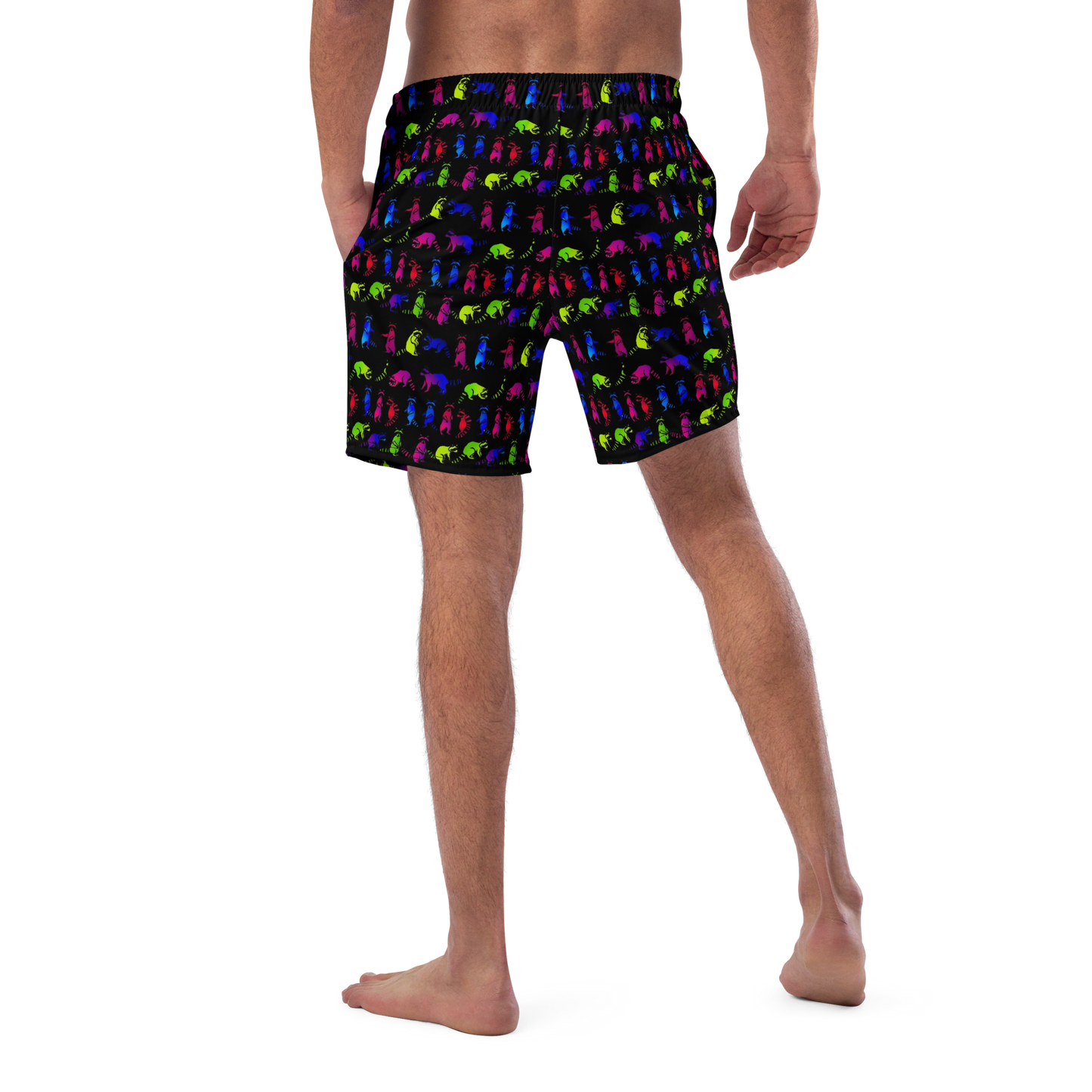 All The Raccs Swim Trunks