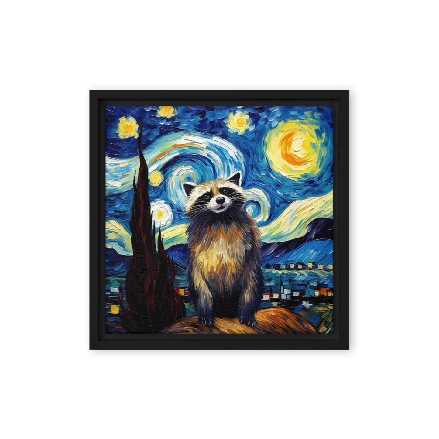 Sippy Night Framed Canvas