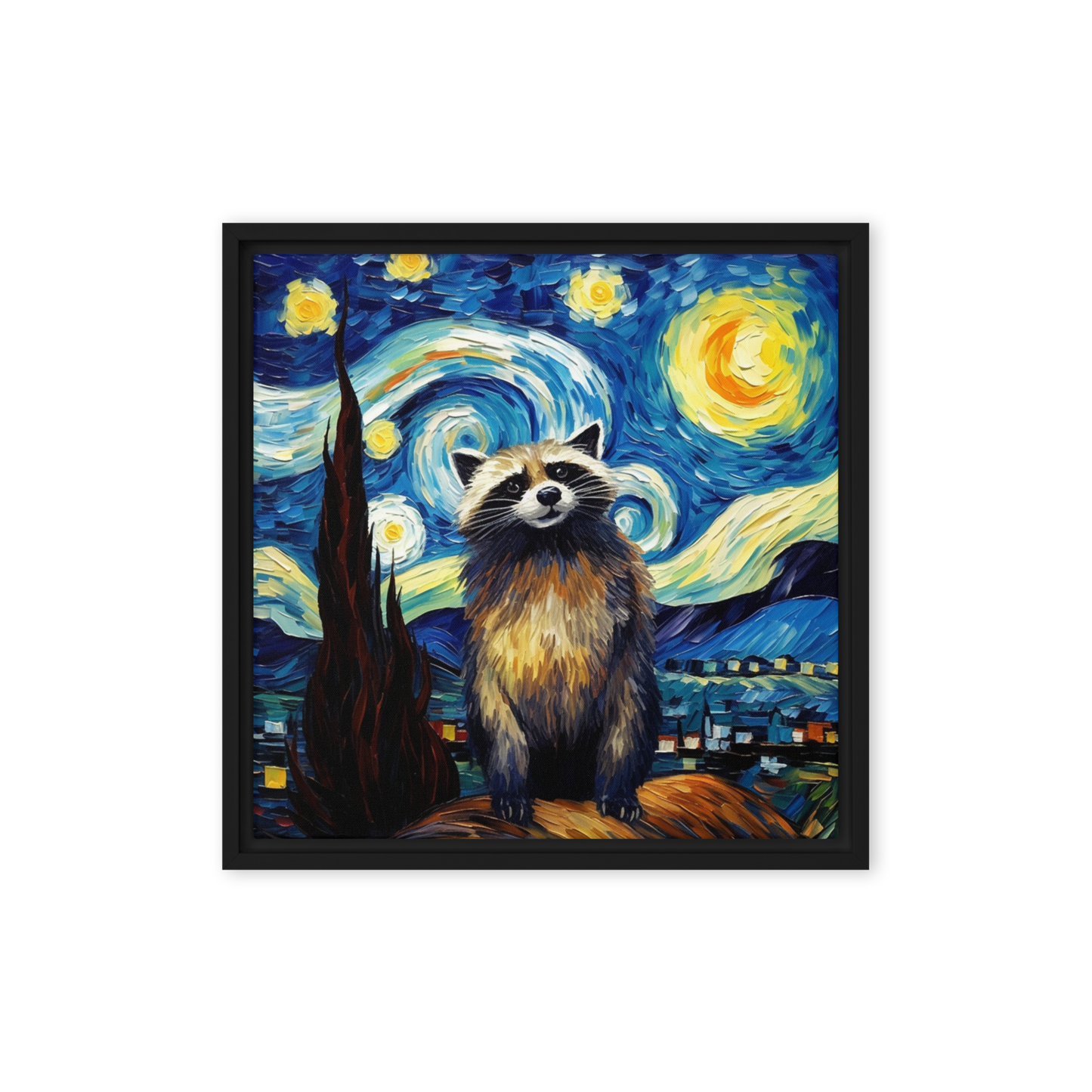Sippy Night Framed Canvas