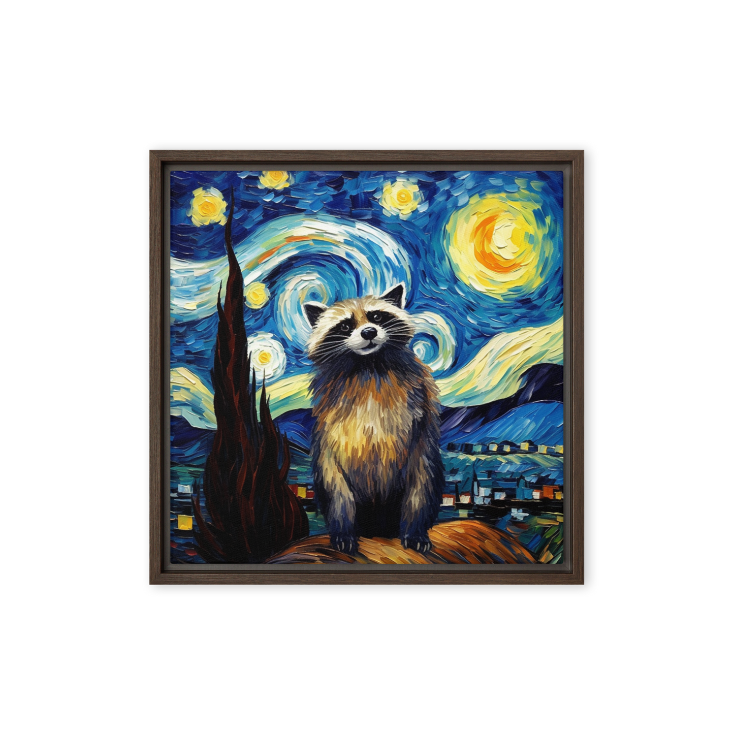 Sippy Night Framed Canvas