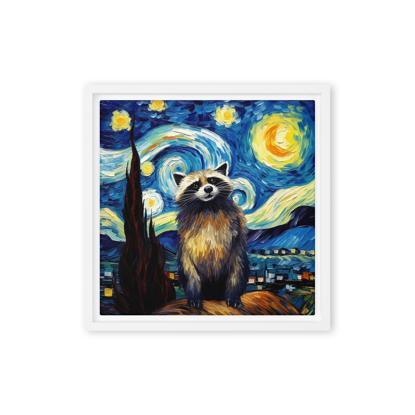 Sippy Night Framed Canvas