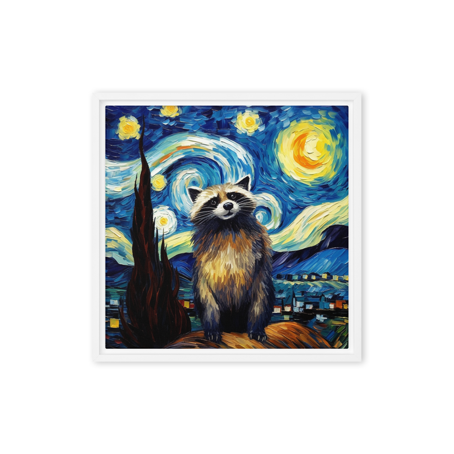 Sippy Night Framed Canvas